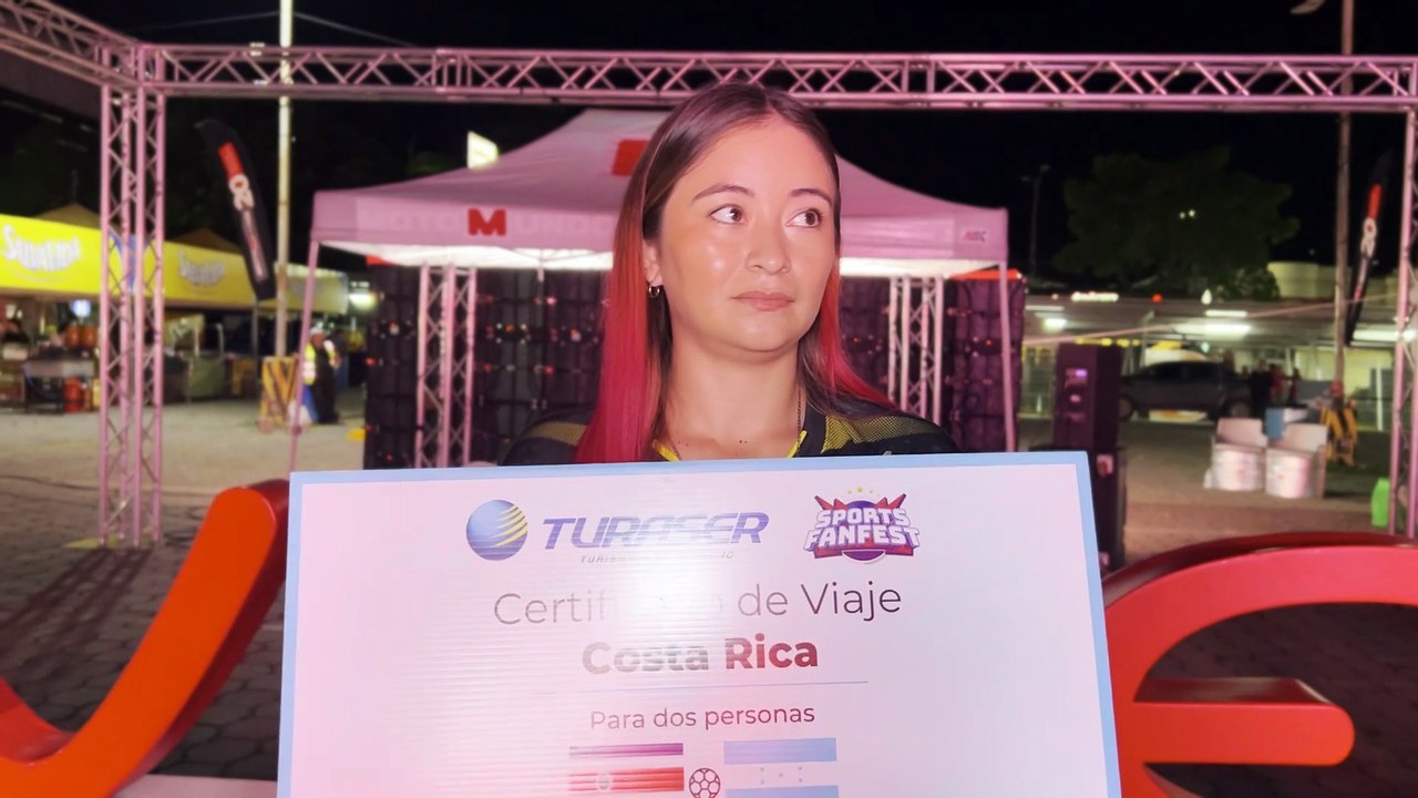 Yajaira Maldonado, fue la feliz ganadora del viaje a Costa Rica en el Sport Fan Fest
