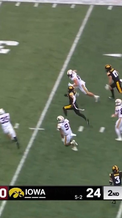 Iowa's Kaden Wetjen breaks loose for a punt return touchdown
