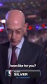 Adam Silver first words on the NBA gambling investigation in the tunnel at MSG