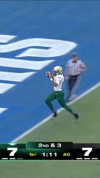 Byrum Brown hurdles over defender for a South Florida Touchdown