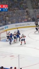 Brad Marchand tears up Rasmus Dahlin's helmet in penalty box during Panthers-Sabres game