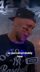 Aaron Judge after Yankees clinch spot in the postseason