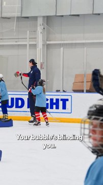 Matt Rempe is mic'd up during Junior Rangers Summer Camp