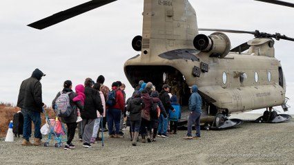 Video shows hundreds airlifted from flood-ravaged Alaska villages