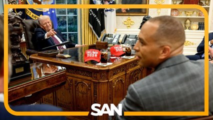 Trump posts picture with ‘TRUMP 2028’ hats from meeting with top Democrats