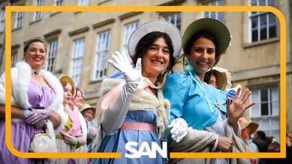 Jane Austen fans parade in Bath to celebrate author’s 250th birthday