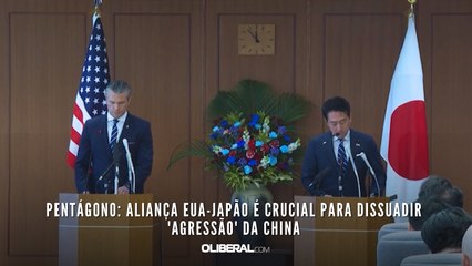 Pentágono Aliança EUA-Japão é crucial para dissuadir 'agressão' da China