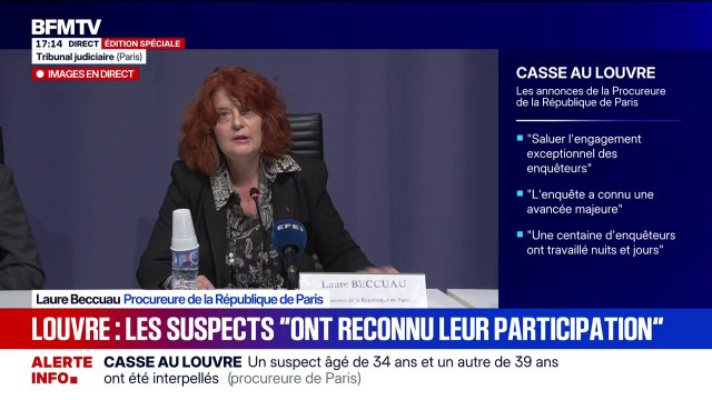 Casse au Louvre: Ces joyaux sont invendables […] il est encore temps de les restituer , déclare Laure Beccuau, procureure de Paris