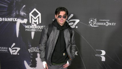 Isaak Presley attends the red carpet at the 6th annual Unruly Halloween Party
