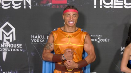 Chase DeMoor attends the red carpet at the 6th annual Unruly Halloween Party
