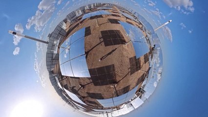 Innovative design enlarges storage capacity of world's first dual-tower solar thermal plant