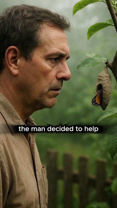 A Man and a Butterfly