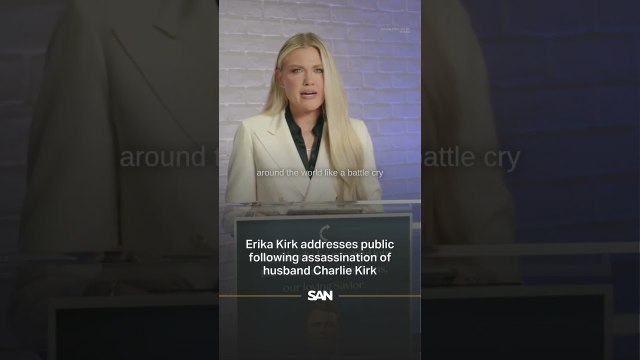 Erika Kirk addresses public following assassination of husband Charlie Kirk