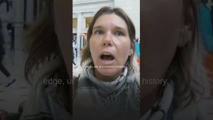 JD Vance encounters protesters inside Washington’s Union Station