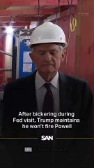 After bickering during Fed visit, Trump maintains he won’t fire Powell