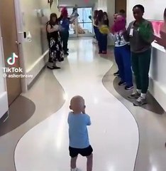 After 8 months of chemotherapy and a liver transplant, this little guy is leaving the hospital Cancer Free