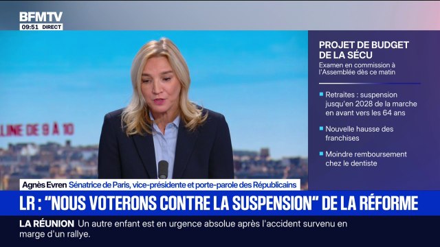 Censure: Il n'est pas question de céder au chantage des Socialistes , assure Agnès Evren (sénatrice LR)