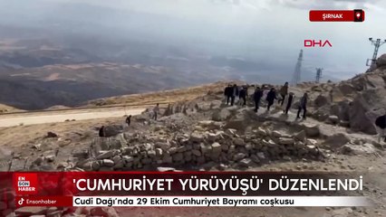 Şırnak'ta Cudi Dağı’nda 29 Ekim Cumhuriyet Bayramı coşkusu