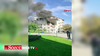 Apartman dairesinde yangın; 2 kişi dumandan etkilendi