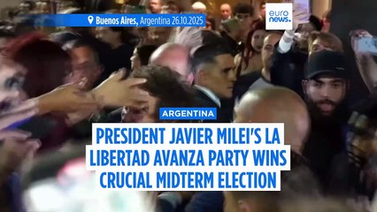 Argentina's President Javier Milei wins midterm elections closely watched by Washington