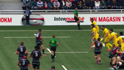 TOP 14 - Essai de Jiuta WAINIQOLO (LOU) - LOU Rugby - Stade Rochelais