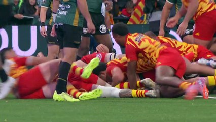 TOP 14 - Essai de Ignacio RUIZ (USAP) - US Montauban - USA Perpignan