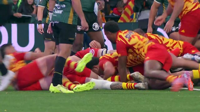 TOP 14 - Essai de Ignacio RUIZ (USAP) - US Montauban - USA Perpignan