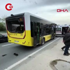 Büyükçekmece'de kamyon İETT otobüsüne çarptı; 9 yaralı