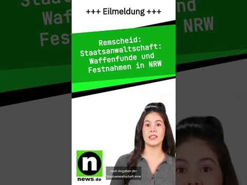 Staatsanwaltschaft: Waffenfunde und Festnahmen in NRW