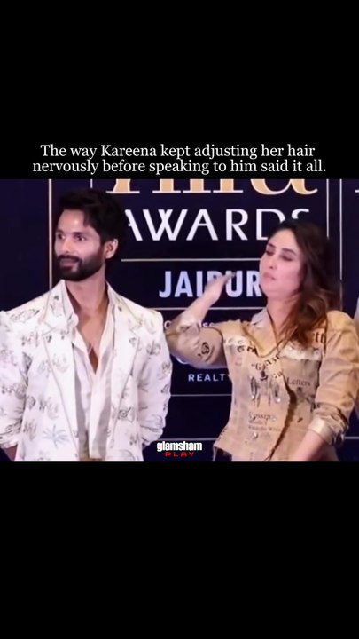 It looked like Kareena was a bundle of nerves… until Shahid smiled and suddenly, everything softened. 💫  #glamsham #kareenakapoor #shahidkapoor #sweetmoment #bollywoodvibes #reunionfeels  glamsham, kareena kapoor, shahid kapoor, sweet moment, bollywood v