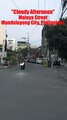 Cloudy Afternoon on Malaya Street in Mandaluyong City, Philippines