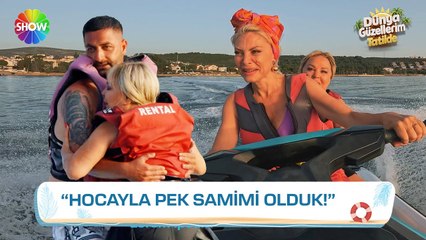 Safiye Soyman'dan flyboard performansı! -Dünya Güzellerim Tatilde 1. Bölüm