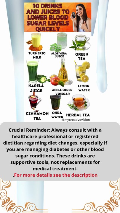10 drinks and juices to lower blood sugar levels quickly