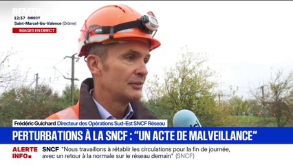 Perturbations dans le Sud-Est: "L'objectif est une reprise progressive de circulation mardi matin", assure le directeur des Opérations Sud-Est SNCF Réseau