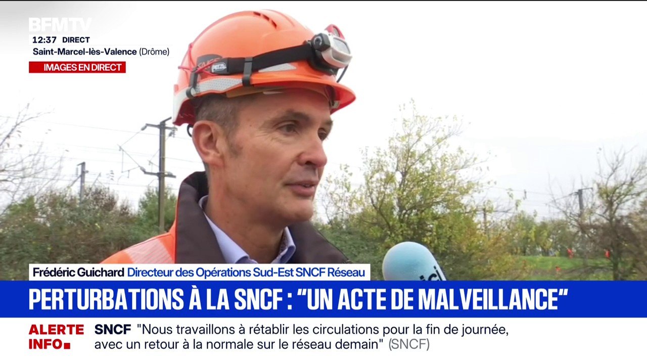 Perturbations dans le Sud-Est: "L'objectif est une reprise progressive de circulation mardi matin", assure le directeur des Opérations Sud-Est SNCF Réseau