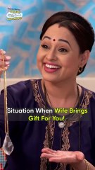 Every man Reaction After Receiving Gift from wife! #tmkoc #comedy #funny #relatable #diwali #shorts
