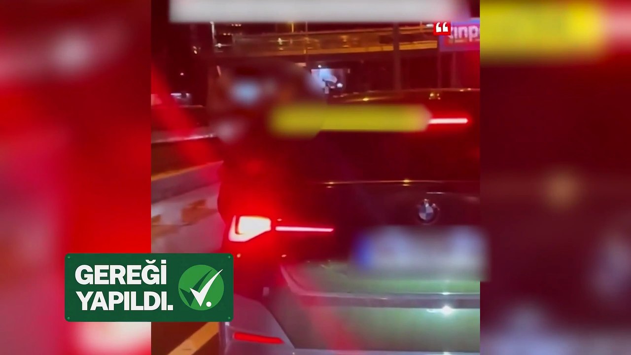BMW sürücüsü kadına saldıran trafik magandası yakalandı