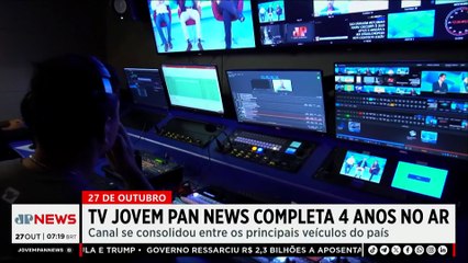 TV Jovem Pan News celebra 4 anos de consolidação e crescimento