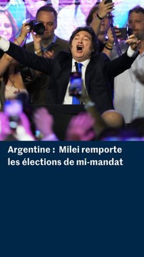 Argentine : Javier Milei célèbre sa victoire aux élections de mi-mandat