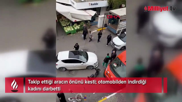 Yol verme kavgasında kadınların önünü kesti, birini yere savurdu
