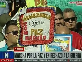 Sucre | Población toma las avenidas de Cumaná para marchar por la Paz y rechazar la guerra