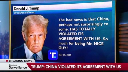 Trump Claims China 'Totally Violated' Trade Agreement