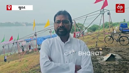 સુરતમાં છઠ પૂજાના આયોજન પર ફરી વળ્યું પાણી, સિંગણપુર ઘાટ પર મંડપો અને બેઠક વ્યવસ્થા પાણીમાં ગરકાવ