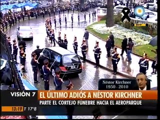 El adiós a Kirchner: Multitudinario cortejo