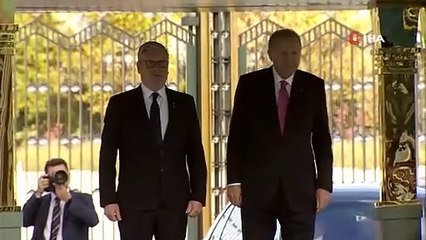 Cumhurbaşkanı Erdoğan İngiltere Başbakanı Starmer’i resmi törenle karşıladı