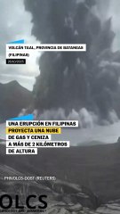 Una erupción en Filipinas provoca una nube de gas y ceniza de más de dos kilómetros
