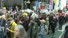 Protesters Oppose Trump in 'No Kings' Event in NYC