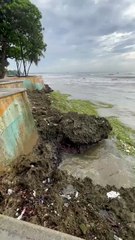 Entre basura y fuertes olas: imágenes muestran el desolador panorama del Malecón tras la furia Melissa