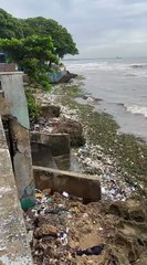 Entre basura y fuertes olas: imágenes muestran el desolador panorama del Malecón tras la furia Melissa