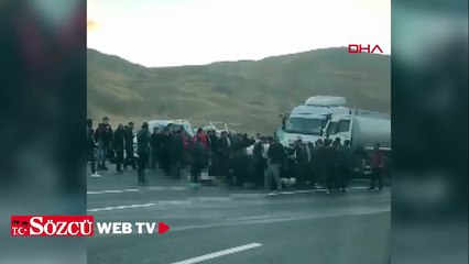 Van'da yakıt tankeri ile otomobil çarpıştı